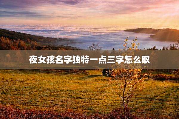 夜女孩名字独特一点三字怎么取