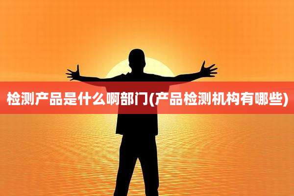 检测产品是什么啊部门(产品检测机构有哪些)