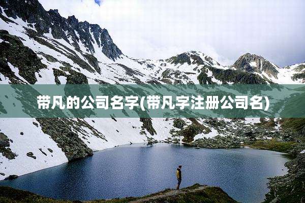 带凡的公司名字(带凡字注册公司名)