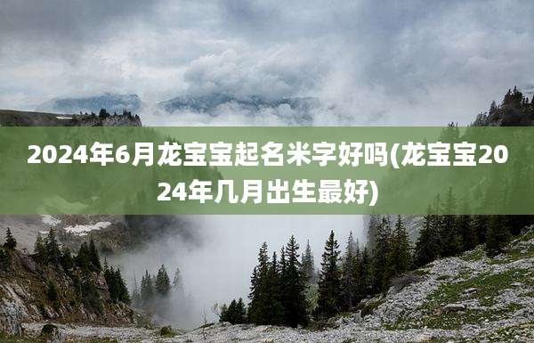 2024年6月龙宝宝起名米字好吗(龙宝宝2024年几月出生最好)