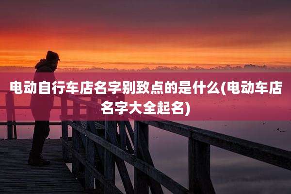 电动自行车店名字别致点的是什么(电动车店名字大全起名)