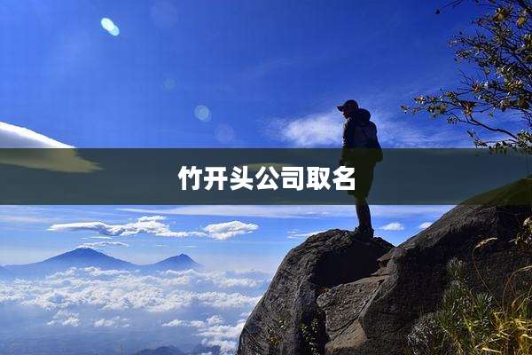 竹开头公司取名