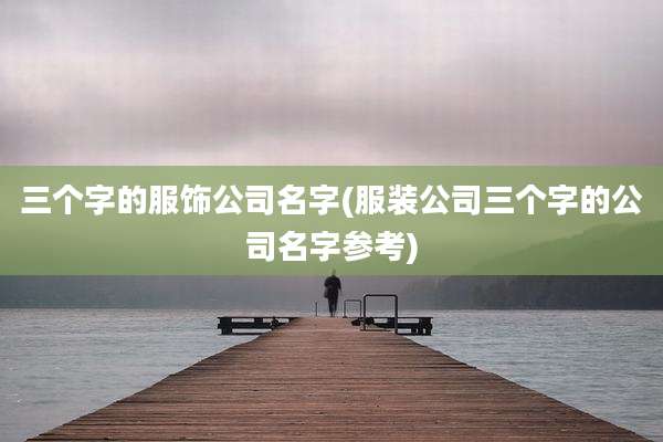 三个字的服饰公司名字(服装公司三个字的公司名字参考)