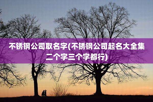 不锈钢公司取名字(不锈钢公司起名大全集二个字三个字都行)