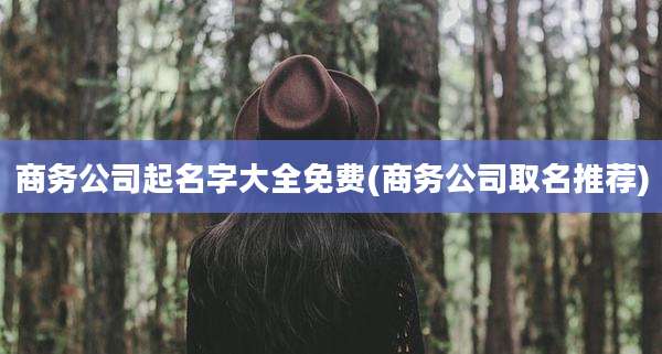 商务公司起名字大全免费(商务公司取名推荐)