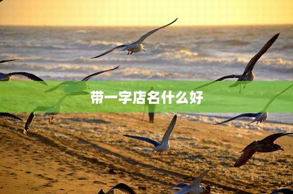 带一字店名什么好