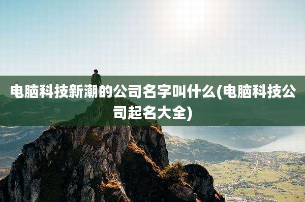 电脑科技新潮的公司名字叫什么(电脑科技公司起名大全)