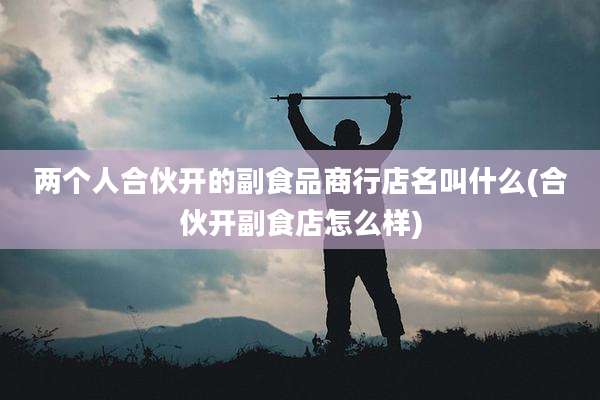两个人合伙开的副食品商行店名叫什么(合伙开副食店怎么样)