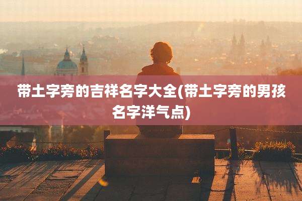带土字旁的吉祥名字大全(带土字旁的男孩名字洋气点)