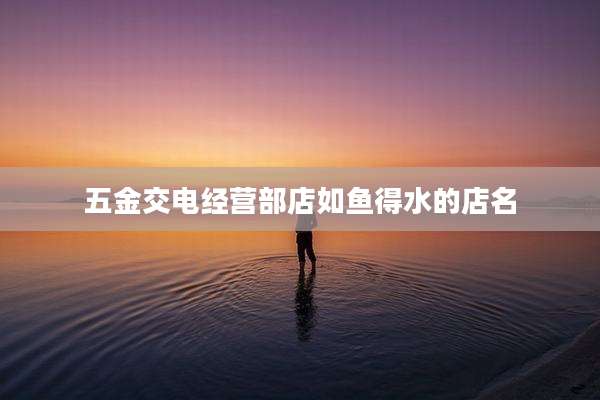 五金交电经营部店如鱼得水的店名