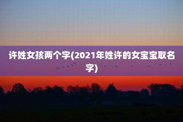许姓女孩两个字(2021年姓许的女宝宝取名字)