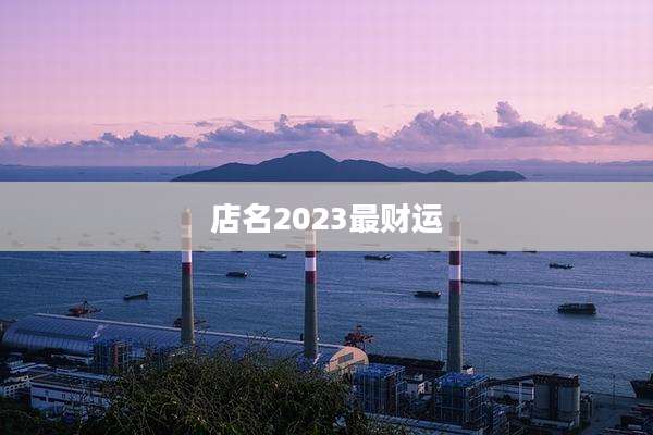 店名2023最财运