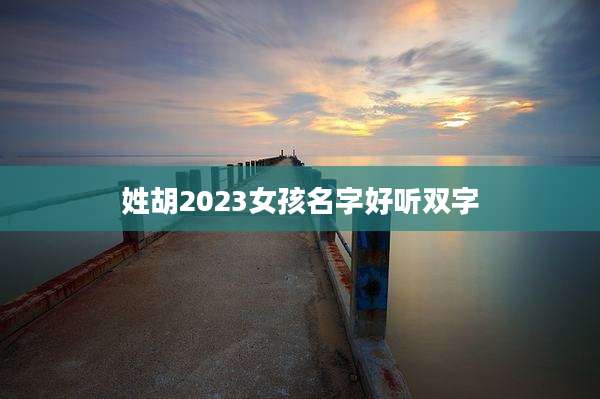 姓胡2023女孩名字好听双字