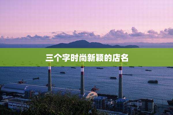 三个字时尚新颖的店名