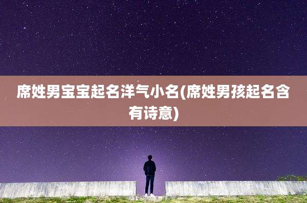 席姓男宝宝起名洋气小名(席姓男孩起名含有诗意)