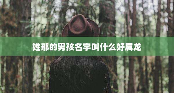 姓邢的男孩名字叫什么好属龙