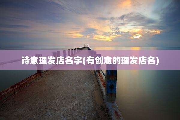 诗意理发店名字(有创意的理发店名)