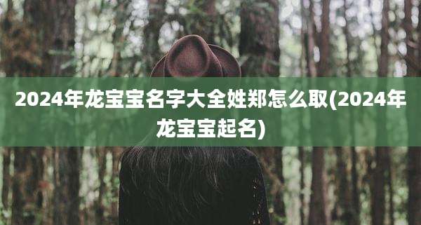 2024年龙宝宝名字大全姓郑怎么取(2024年龙宝宝起名)