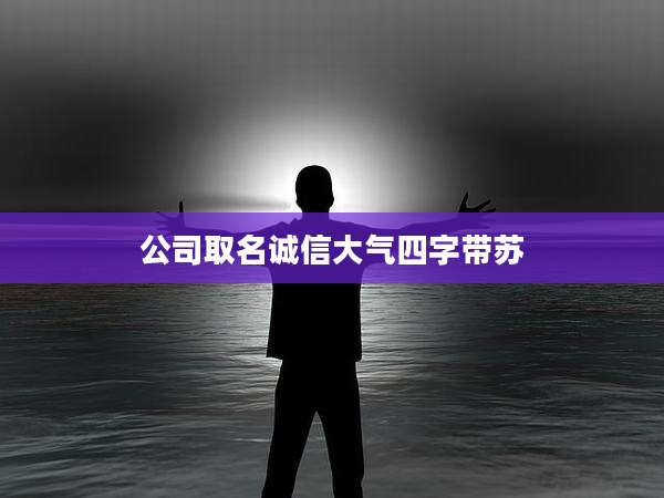公司取名诚信大气四字带苏