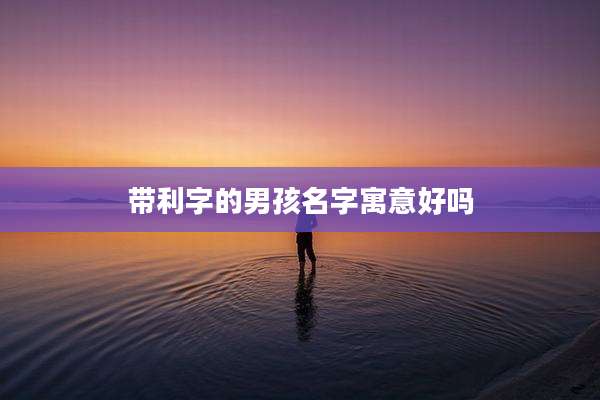 带利字的男孩名字寓意好吗