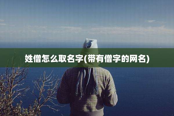 姓僧怎么取名字(带有僧字的网名)