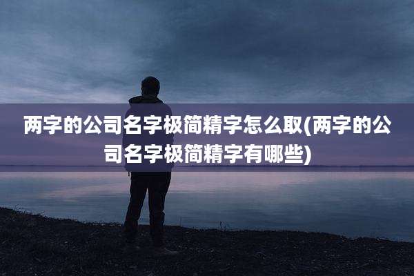 两字的公司名字极简精字怎么取(两字的公司名字极简精字有哪些)