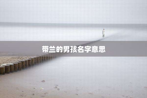 带兰的男孩名字意思