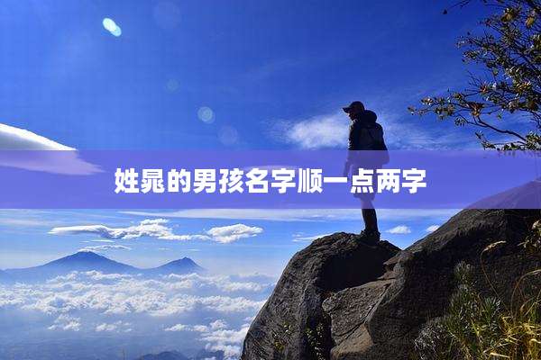 姓晁的男孩名字顺一点两字