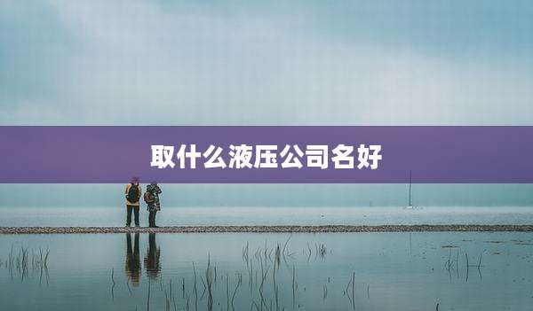 取什么液压公司名好