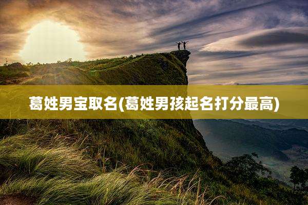 葛姓男宝取名(葛姓男孩起名打分最高)