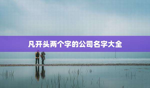 凡开头两个字的公司名字大全