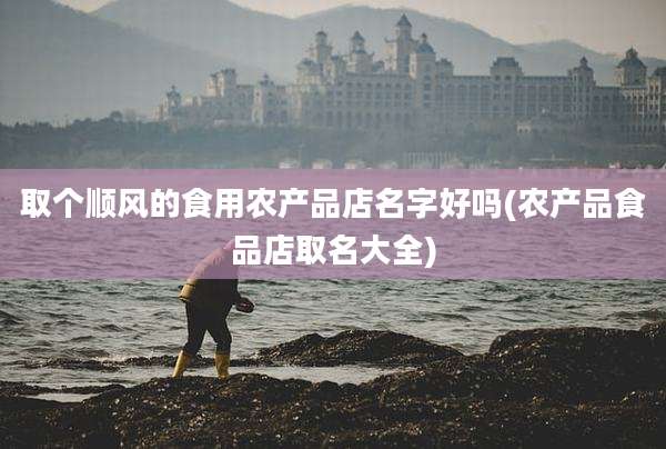 取个顺风的食用农产品店名字好吗(农产品食品店取名大全)