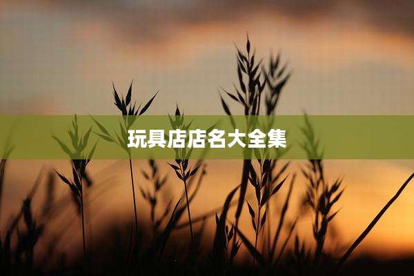 玩具店店名大全集