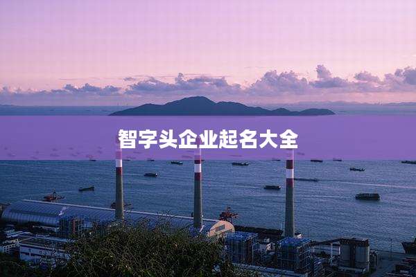 智字头企业起名大全