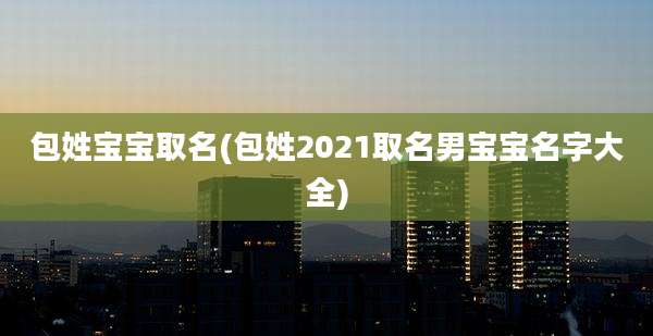 包姓宝宝取名(包姓2021取名男宝宝名字大全)
