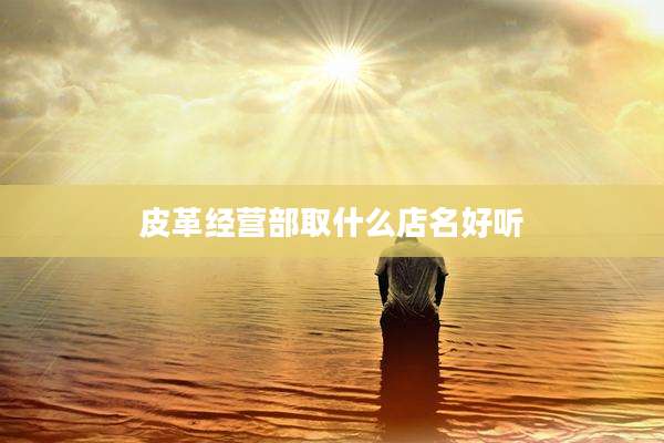 皮革经营部取什么店名好听