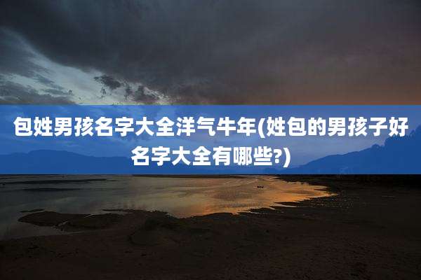 包姓男孩名字大全洋气牛年(姓包的男孩子好名字大全有哪些?)
