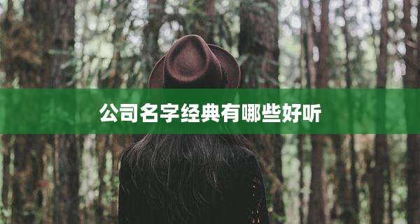 公司名字经典有哪些好听