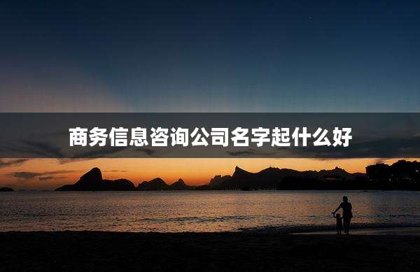 商务信息咨询公司名字起什么好