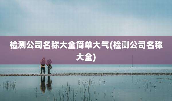 检测公司名称大全简单大气(检测公司名称大全)