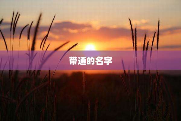 带通的名字
