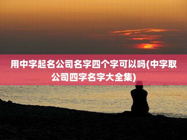 用中字起名公司名字四个字可以吗(中字取公司四字名字大全集)