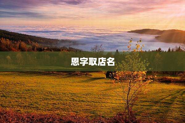 恩字取店名