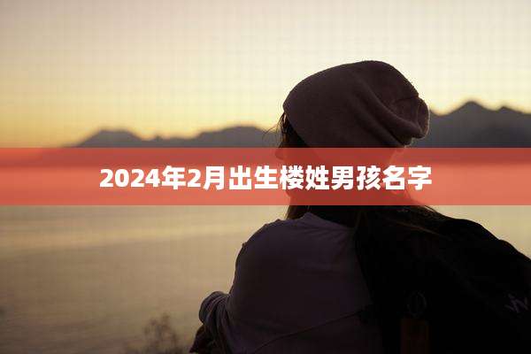 2024年2月出生楼姓男孩名字