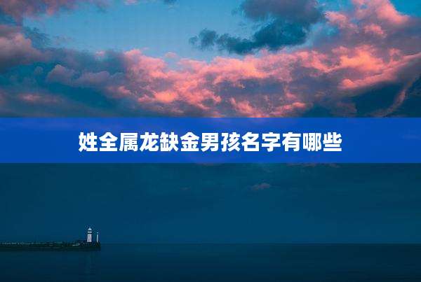 姓全属龙缺金男孩名字有哪些