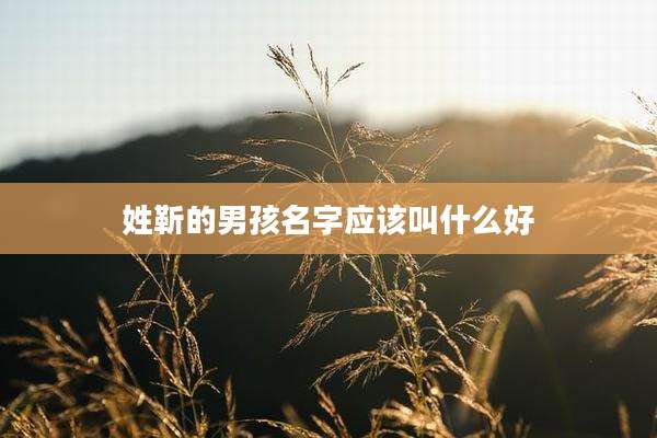 姓靳的男孩名字应该叫什么好
