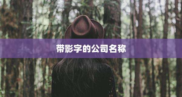 带影字的公司名称