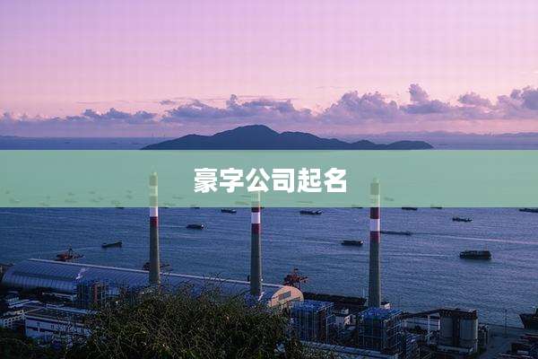 豪字公司起名