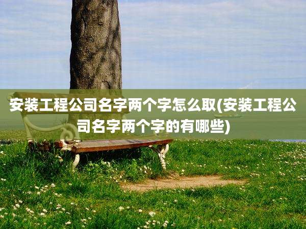 安装工程公司名字两个字怎么取(安装工程公司名字两个字的有哪些)