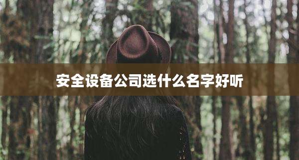 安全设备公司选什么名字好听